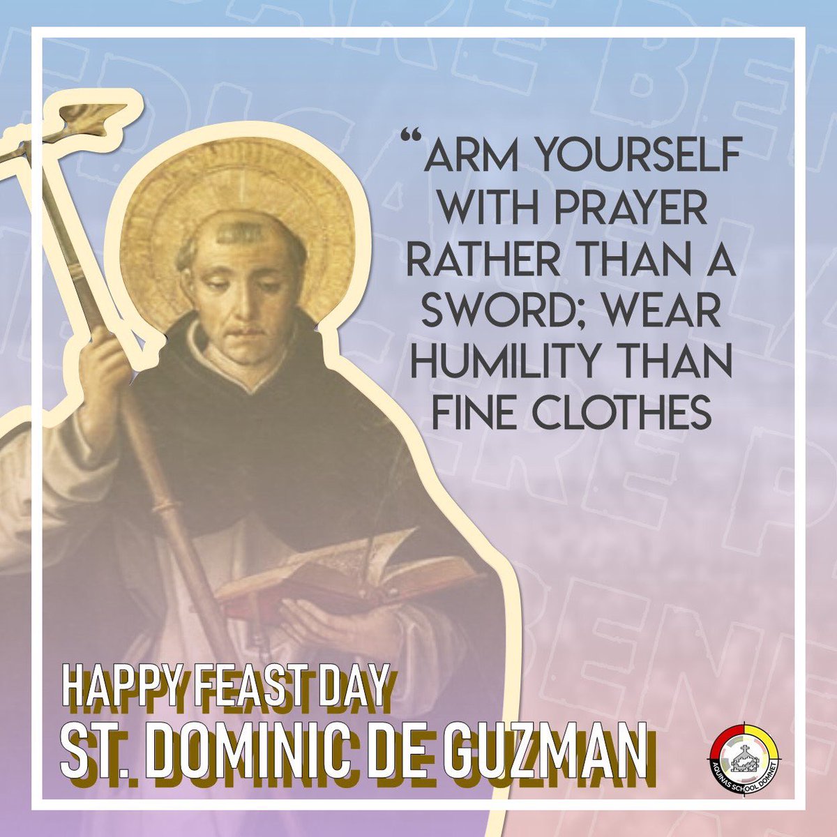 aquinasDYG's tweet photo. To our father, to the one who blazed the trail, to the founder of the order of preachers, happy feast day!
The Dominicans will forever kindle the fire of truth that you used to enlighten the world.
#ASDYG
#OneDOMNETYouthGroup
#IDYMop https://t.co/6pFEq6HDci