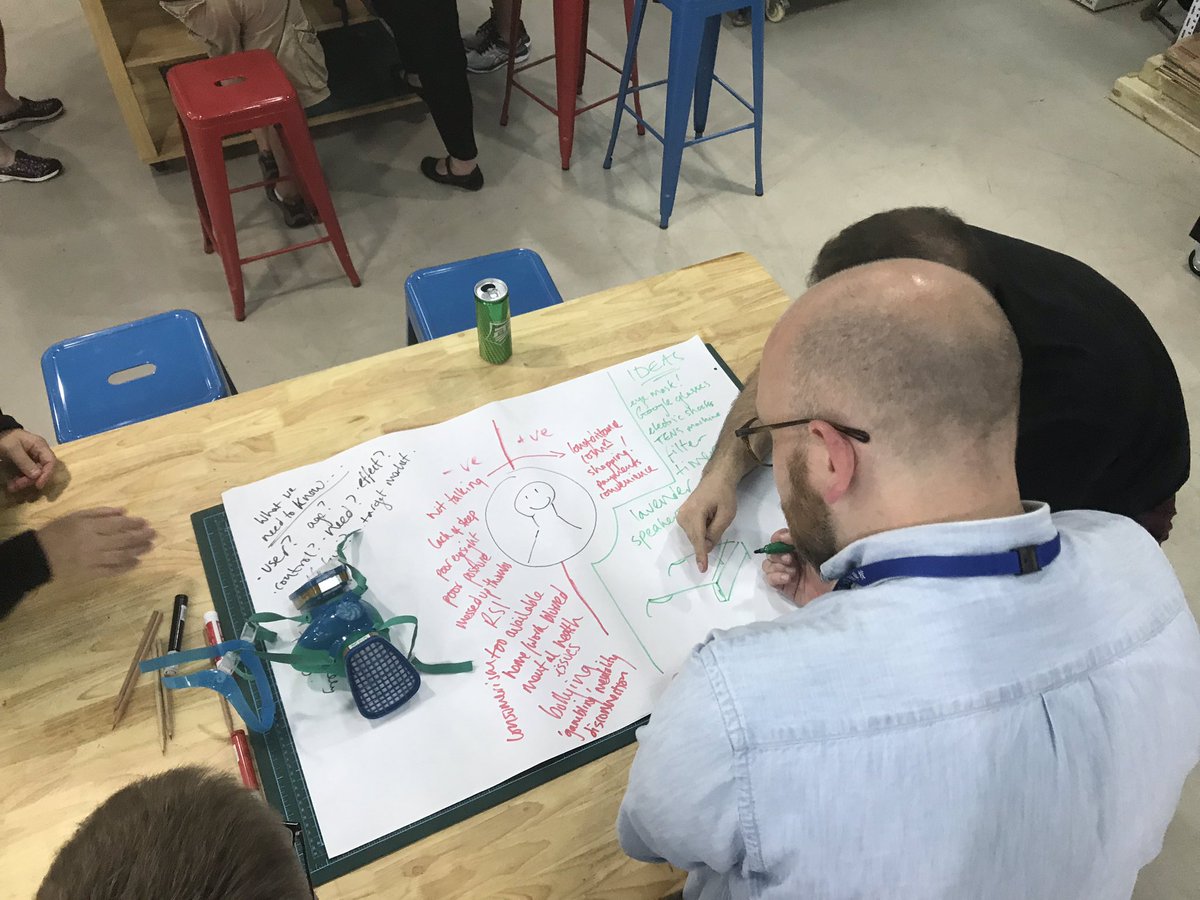 samgriffin_edu's tweet photo. Thanks to our brilliant new MS/HS staff for such a fun “no device device” #designchallenge! Welcome to @ISBeijing, we’re so excited to support your design integration! #learnISB @LauraJaneBrown @JulieLemley @chamada https://t.co/AsnWZHoKeE