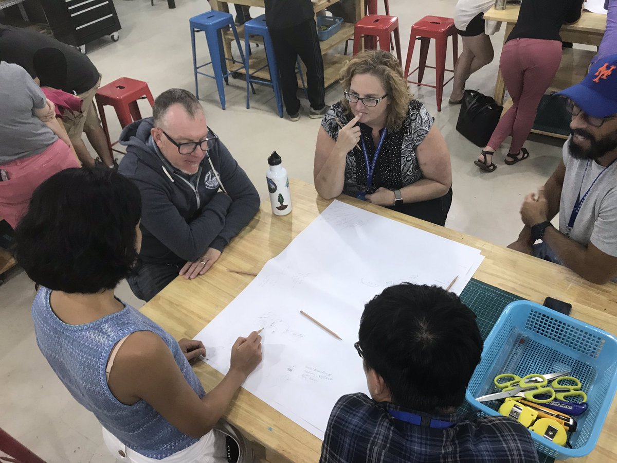 Thanks to our brilliant new MS/HS staff for such a fun “no device device” #designchallenge! Welcome to <a href="/ISBeijing/">ISB-Beijing</a>, we’re so excited to support your design integration! #learnISB <a href="/LauraJaneBrown/">Laura Brown</a> <a href="/JulieLemley/">Julie Lemley</a> <a href="/chamada/">Clint Hamada</a>