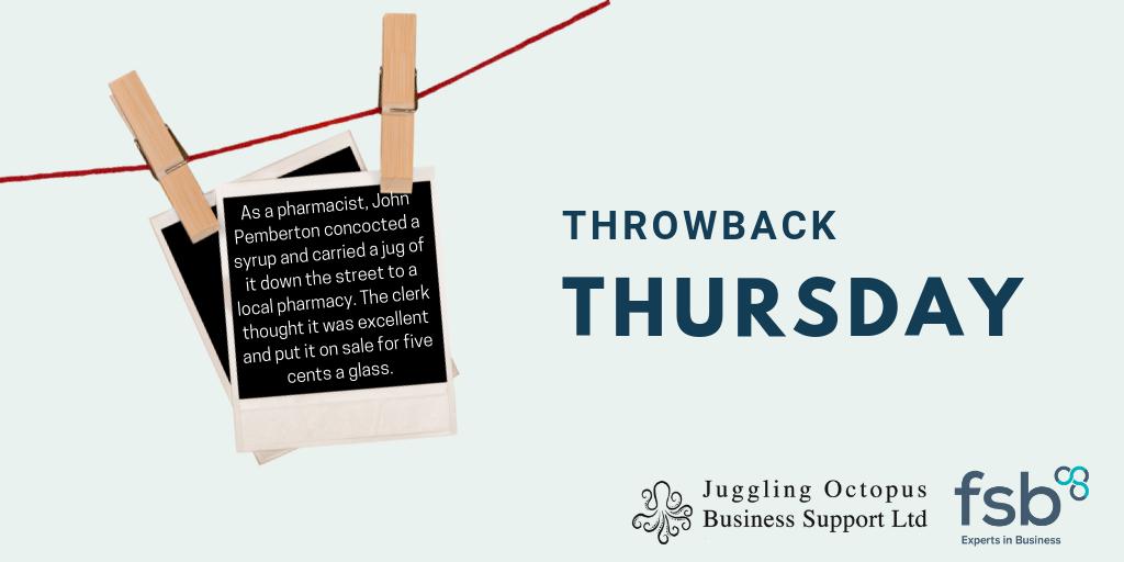 fsbderbyshire's tweet photo. John advertised in The Atlanta Journal and placed hand-painted, oilcloth signs reading “Coca-Cola” on store awnings. He proceeded to sell nine drinks per day in his first year. Today they sell 1.6 billion servings every day!! 🎉
#ThrowbackThursday #CocaCola #SmallBusiness https://t.co/bxhEPBEsmh
