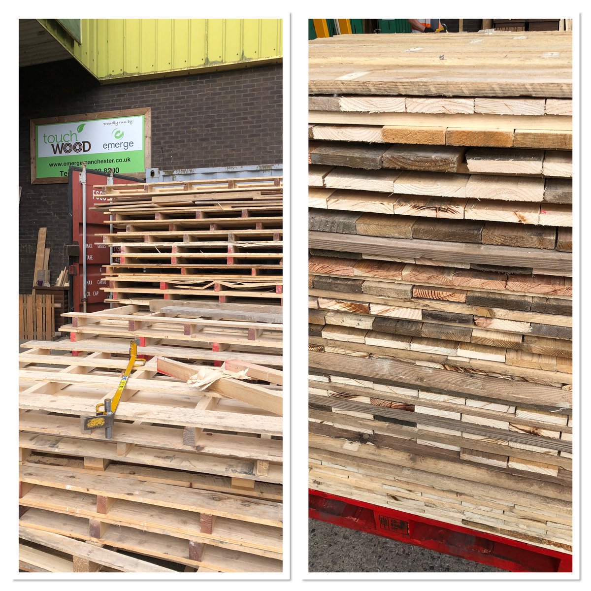 AngiEardley's tweet image. Check this out. Pallets reduced to be reused as #Internalcladding 
Reduce. Reuse. Recycle♻️ @EMERGEWood #NorthWest Looks cool don’t you think?
@WatesGroup supporting  #SocEnt growth across the #North