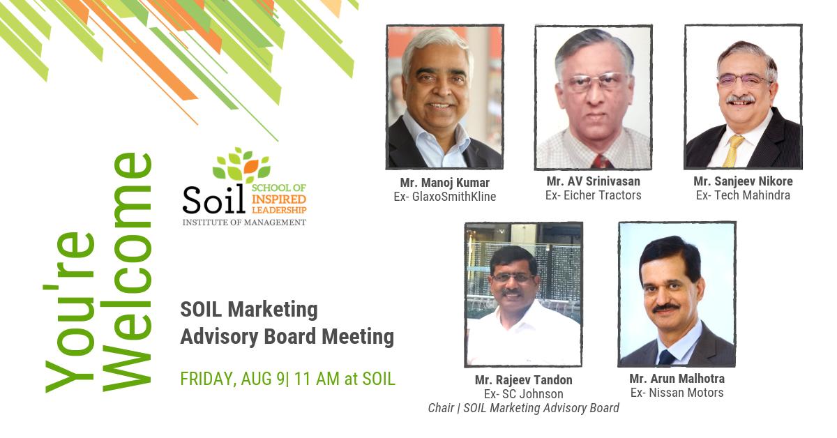 SOILIndia's tweet image. Reconstituted 'Marketing Advisory Board' of SOIL is now in place, and we're pleased to welcome these industry veterans leading the very aspirational #MarketingProgram at SOIL for the prospective students and corporates
#leadwithsoil