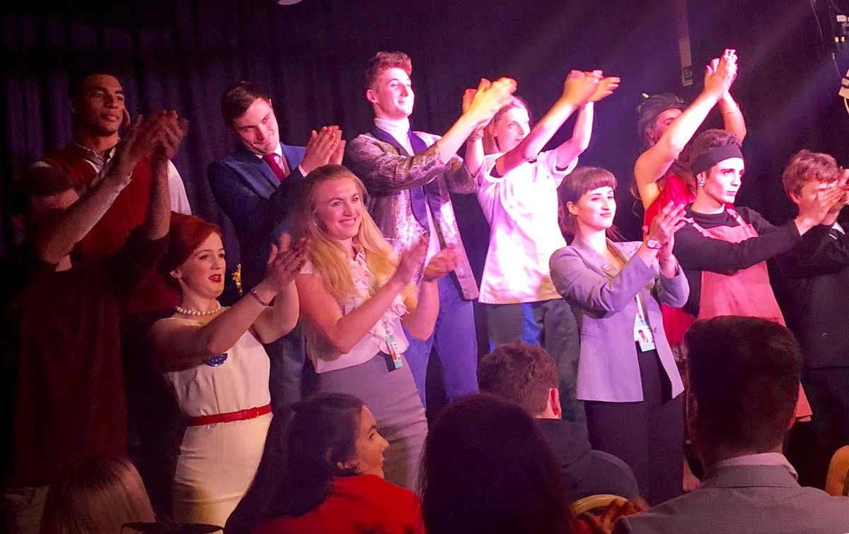<a href="/Rhetoric2019/">Rhetoric</a> watching the @Drama_Studio ‘19 BA students in their first professional show last night was wonderful. What a strong company and a powerful piece.
@DevarnieLothian <a href="/Ayesha_Staley/">Ayesha Staley</a> @LukeCoughlanMus @97Hoyles <a href="/avworthington_/">Amez</a> 
With <a href="/lucyheath94/">Lucy Heath</a> <a href="/GaelleMourre/">Gaelle Mourre</a>