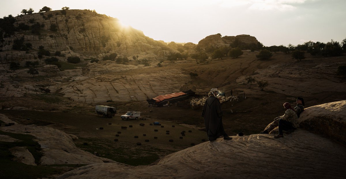 In winter, the #Dana #Nature Reserve is the temporary refuge of many #nomadic herders waiting for better days to venture with their sheep into the surrounding rocky #highlands. 

📸Transhumance, Dana Biosphere Reserve, #Jordan, 2018
© Yan Bighetti de Flogny / <a href="/miskartinst/">Misk Art Institute | معهد مسك للفنون</a>