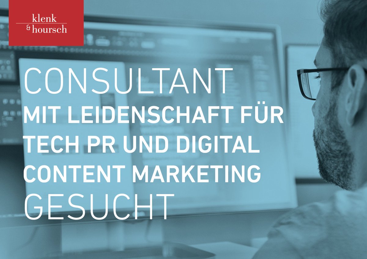 klenkhoursch's tweet photo. Du möchtest an der Schnittstelle von #Contenct, #Code und #Design arbeiten? Dann bist du bei uns genau richtig! Bewirb dich jetzt als #Tech #PR und #Digital #Content #Consultant in Frankfurt: https://t.co/8DttPFTZvq https://t.co/k0fC4cwqTX