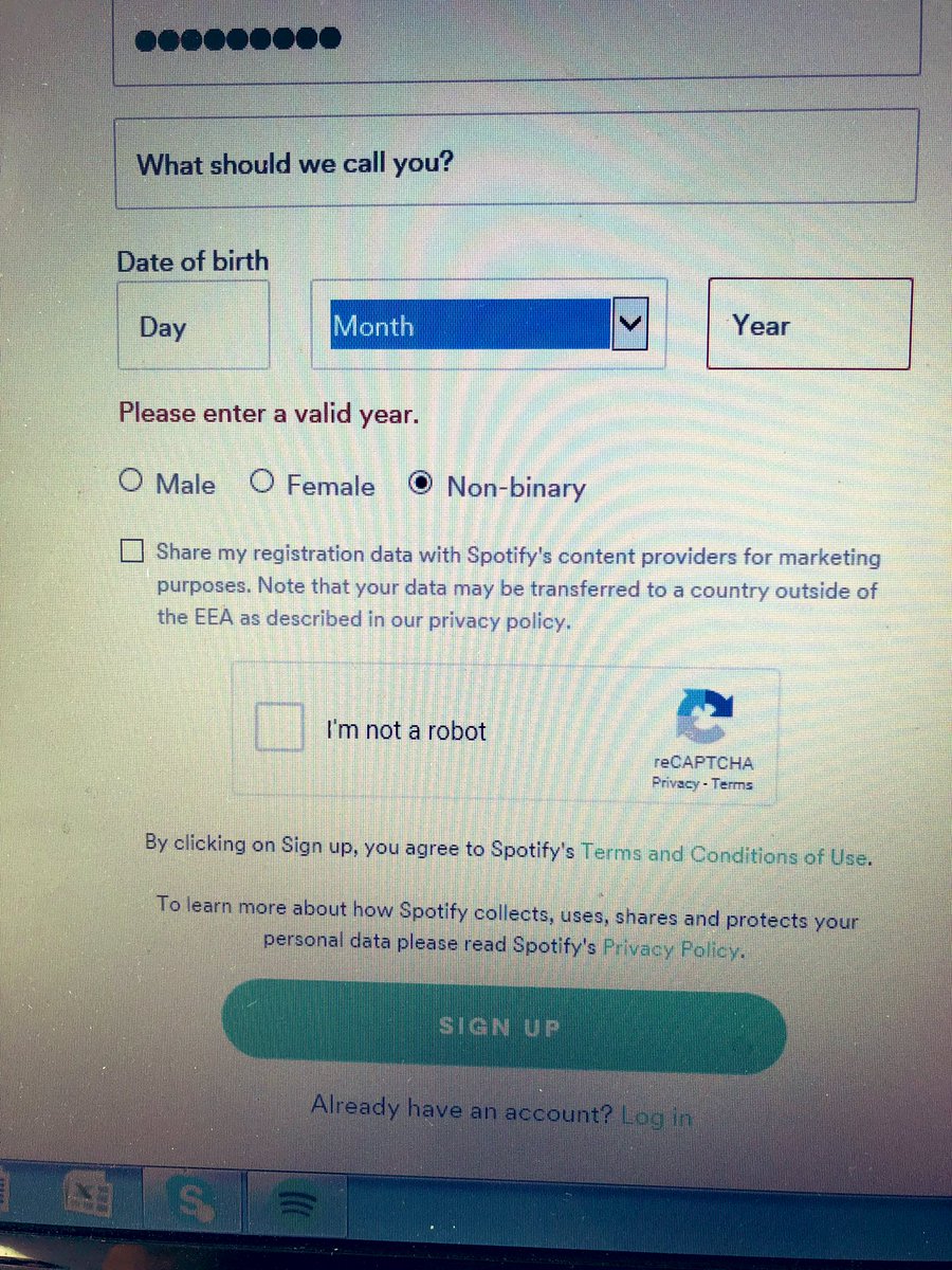 GreyGender's tweet photo. Interesting third choice when registering for #Spotify Great for me but still excludes others. Surely if you’re going to do that you’d include all genders 🤔 https://t.co/pmdKaNcRPs