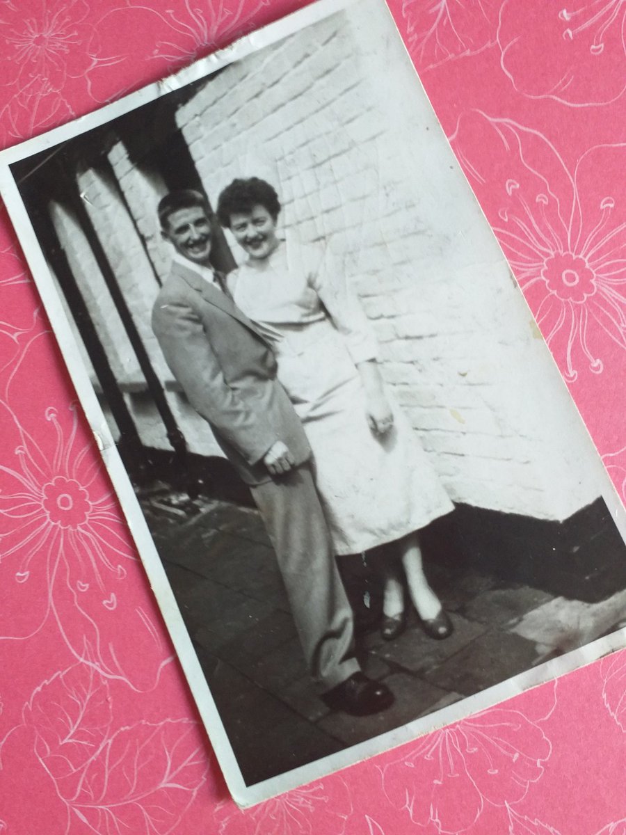 2423suzieq's tweet photo. Just look at my happy Mum and Dad, celebrating their engagement in Belfast. #1956 #MissingBoth https://t.co/bHeLlwpAMn