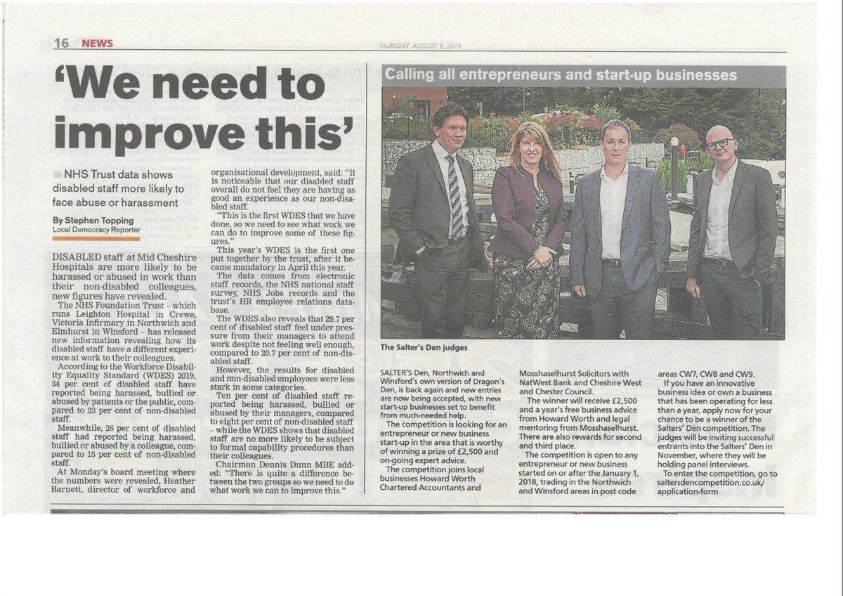 Competition in full swing, read more in today's <a href="/NorthwichNews/">Northwich Guardian</a> page 16 #saltersden #business #northwich <a href="/mosshaselhurst/">mosshaselhurst solicitors</a> <a href="/NatWestBusiness/">NatWest Business</a> <a href="/Go_CheshireWest/">Cheshire West</a> <a href="/HowardWorth/">Howard Worth</a>