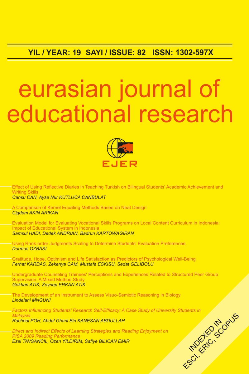 AniYayincilik's tweet photo. Eurasian Journal of Educational Research | EJER 'in 82. sayısı yayımlandı
Yeni sayımıza aşağıda verilen bağlantıdan ulaşabilirsiniz.
https://t.co/ilyq9wlyNW
#EJER #Journal #Education #AnıPublishing #MixMethod #qualitative #quantitative https://t.co/1PxpJvcNLv