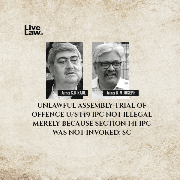 LiveLawIndia's tweet photo. Unlawful Assembly-Trial Of Offence U/s 149 IPC Not Illegal Merely Because Section 141 IPC Was Not Invoked: SC
Read Judgment: https://t.co/tL5hqpgTaG
#Section141 #IPC #Section149 #SupremeCourt https://t.co/FQlasK6y1t