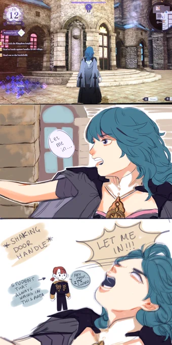 The sauna in the monastery in Three Houses will never open... please open... 