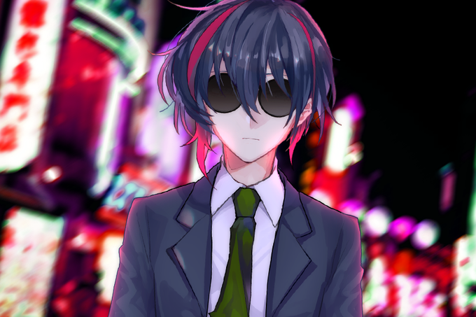 Vtuber丸サングラス選手権のtwitterイラスト検索結果