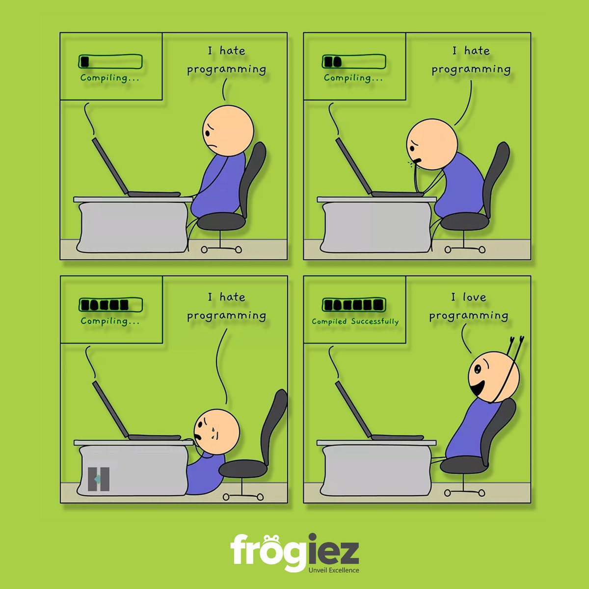 frogiez's tweet image. What is programming...? :D
#FunnyPost #Programming #IHateProgramming #ILoveProgramming #FunnyMemes #Programmermemes #Codingmemes #Programmerhumor #Programmer #Memes #Frogiez