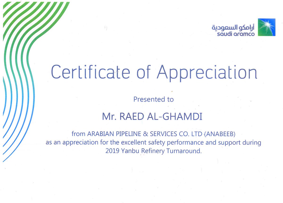 ANABEEB_Company's tweet photo. Maintaining relationship with clients and providing consistent safety performance and support during 2019, Yanbu Refinery Turnaround.

#Anabeeb #IndustrialServices #E2ES https://t.co/9zXeJgpTDs