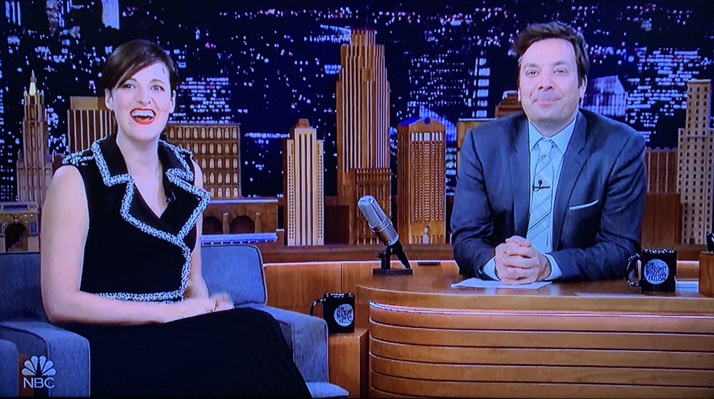 NickOchalek's tweet photo. Phoebe Waller-Bridge’s wonderful show ‘Fleabag’ is a comedy masterpiece! She’s a comedy genius in acting and writing. If there’s one thing she’d have to write next, it would be an acceptance speech!!! 🏆
“Phoebe Waller-Bridge, everybody!”
 - Jimmy 
#FallonTonight https://t.co/EujGj0Z1G7