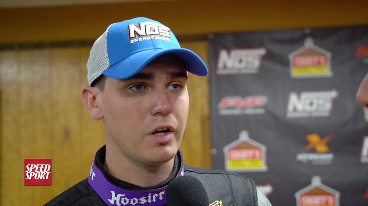 SPEEDSPORT's tweet photo. VIDEO: @Starks55Trey broke through in a big way on the opening night of the @KnoxvilleNats at @knoxvilleraces and @ralphsheheen caught up with him to talk about it. This video is brought to you by @Mobil1 Truck &amp; SUV --> https://t.co/EfYJfLmvaP https://t.co/ioaVY9Z0cd