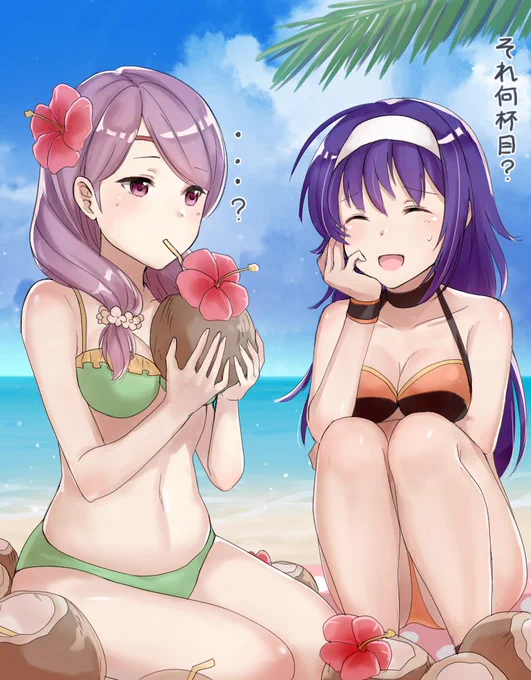 水着リクエストその7イレース+ワユ
ちょっと間違えたので上げ直しです 