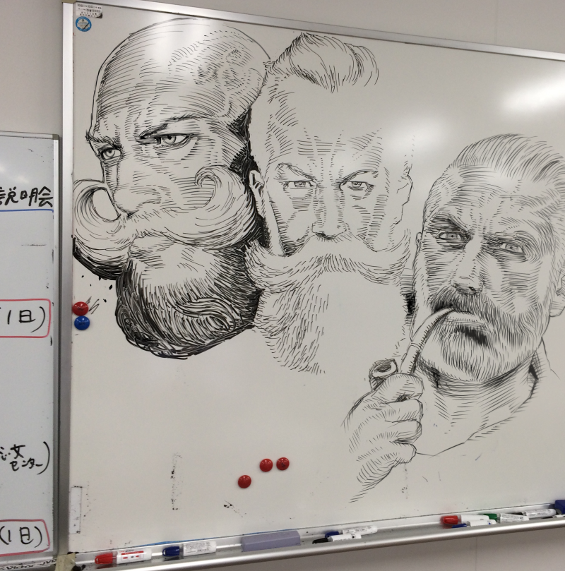今日は ひげの日、ひげは髪型同様に多様な種類がありキャラデザインで個性を出せる魅力的なパーツの一つでもありますね。 #ひげの日 