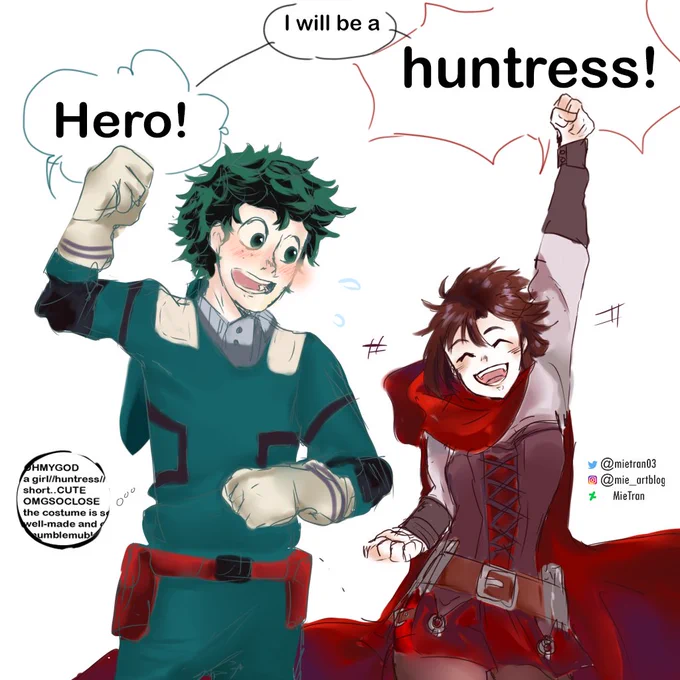 crossover Deku and Ruby

they have a nearly same goal :D !
#ruby #deku #RWBY #RWBY7 #BokuNoHeroAcademia #ヒロアカ #heroaca_a #ヒーローズライジング #crossover 