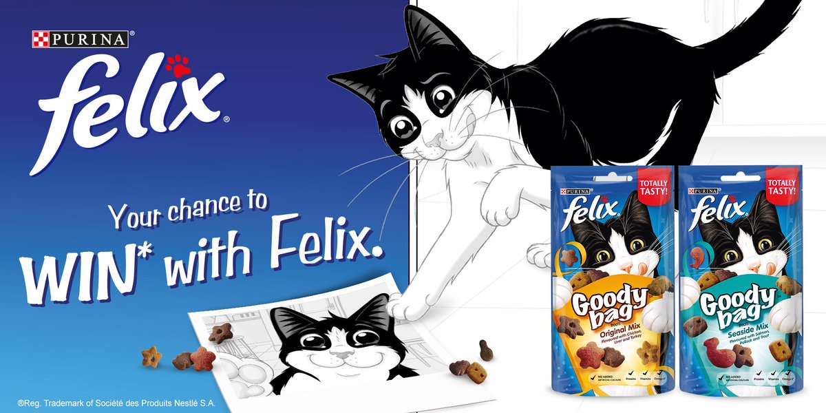 myLondis's tweet photo. We're celebrating #InternationalCatDay with Felix! 🐱 🐾

RT &amp; send us a puuurfect picture of your pet to be in with a chance to #WIN📸

*One year’s supply consists of a maximum of 80 packs of 60g of treats. 18+/ UK Only.Full T&amp;C's: https://t.co/YCRCZANg5N Closes:22/08/19 https://t.co/X5wPlO3J5d