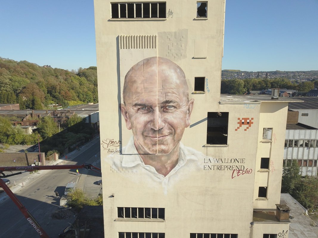 MolinaStreetArt's tweet photo. 'Jean-Pierre Lutgen' by Belgian Spear &amp; Treepack for La Wallonie Entreprend in Charleroi, Belgium (2018)

#spear #spearart #charleroi #belgium #charleroistreetart #belgiumstreetart #streetart #mural #famousgrey #treepack 

📷 via https://t.co/HcpAy8qTEf | https://t.co/LnFeG3S5ow https://t.co/zUCFhgmybf