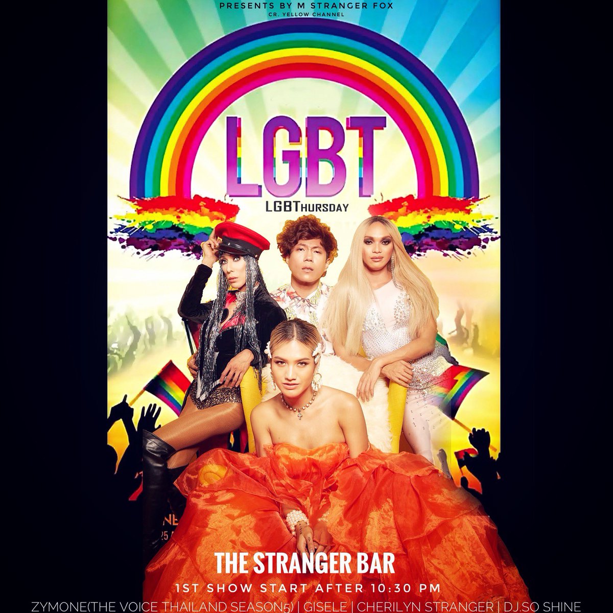 TheStrangerBar's tweet photo. LGBThursdaY with Zymone(The Voice TH ss5)|Gisele|Cherilyn Stranger|Dj. So Shine|1st show Start after 22:30| FREE ENTRY(2drink min) #thestrangerbar #DragShow
Please Don’t forget to follow us
IG:TheStrangerBarBKK
Facebook,Twitter,youtube:TheStrangerBar 
Thank you..xoxo https://t.co/vtWV4wLYwp