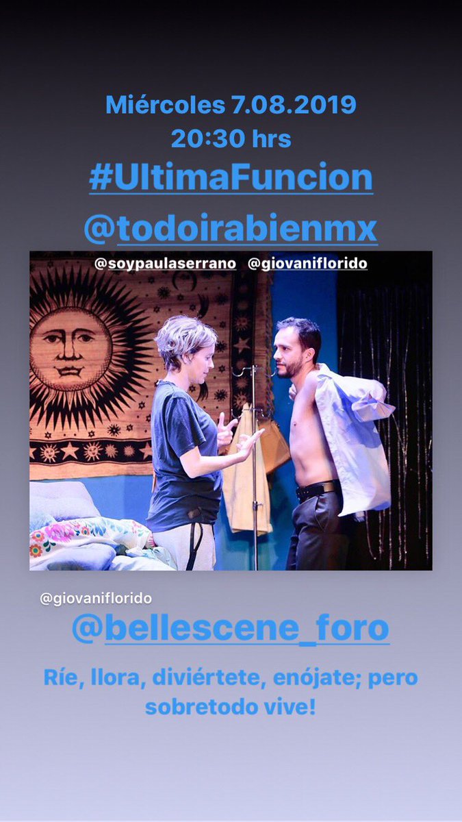 ForoBellescene's tweet photo. Felicitamos a todo el equipo de la obra “TODO IRÁ BIEN” la cual cerró con SoldOut 🎖su última función en @ForoBellescene @soypaulaserrano @giovaniflorido #TodoIraBien https://t.co/7EMZKxRtUX