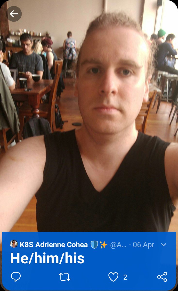 ripx4nutmeg's tweet photo. Man who sometimes identifies as a woman, whose pinned tweet is a selfie of him holding a sword, is delighted that he frightened a woman out of a women's toilet https://t.co/sXX0Or0Q5E