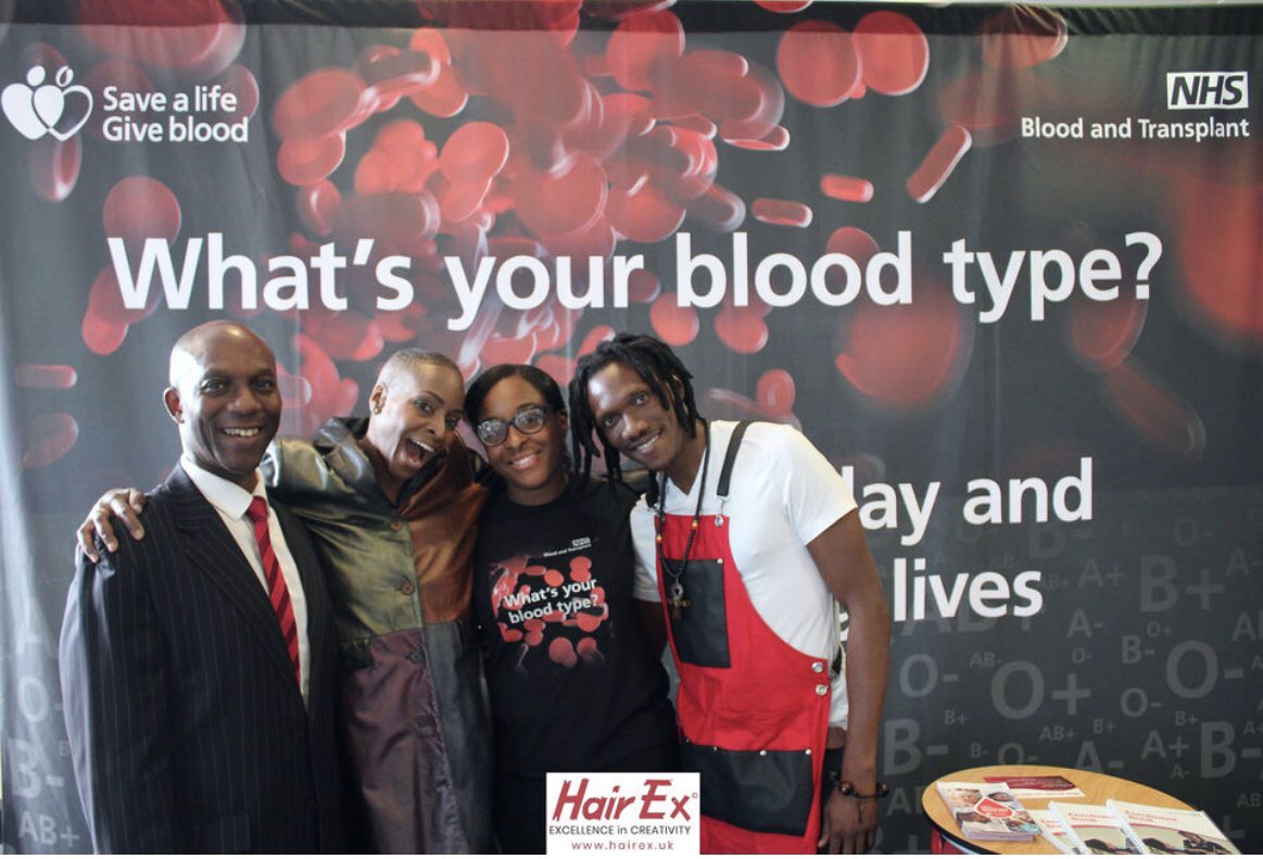 Malia_S's tweet photo. Well done to the team at @HairEx13 HairEx Expo 2019 Launch- it was great to meet @GiveBloodNHS who provide critical information ℹ️ and support #whatisyourbloodtype #giveblood #Lupus #NHS #donors https://t.co/RkELv2oA72… #SickleCell @rudiglobal @christufton https://t.co/7fFpktHmfn