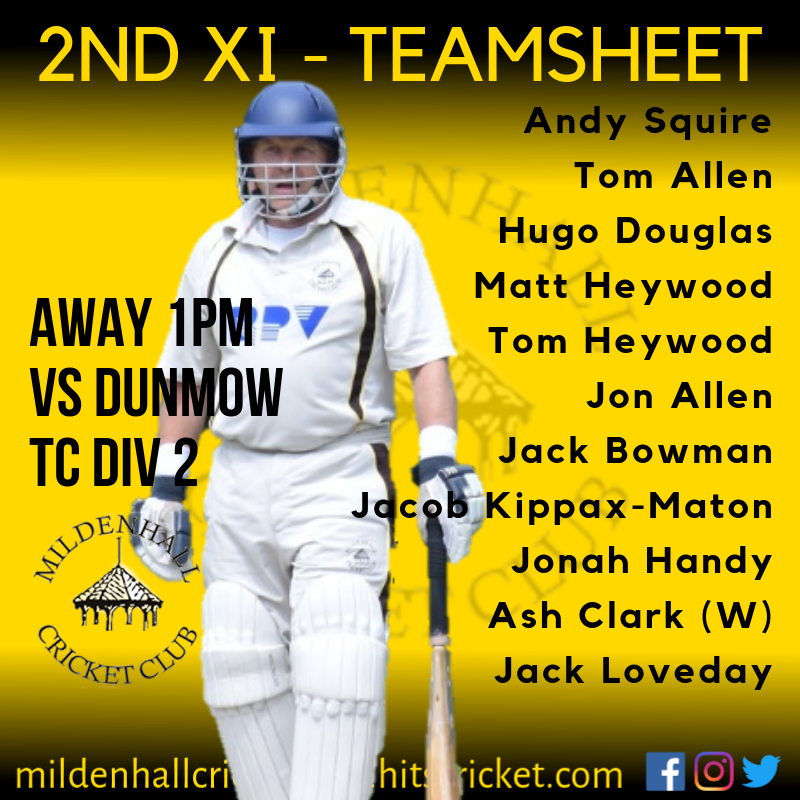 MildenhallCrick's tweet photo. 🏏🏏SATURDAY TEAMSHEETS🏏🏏

1️⃣ - Home - Cambridge Cricket Club
2️⃣ - Away - Dunmow Cricket Club
3️⃣ - Away - Eight Ash Green Cricket Club
4️⃣ - Home - West Bergholt Cricket Club https://t.co/EQNeks3BHF