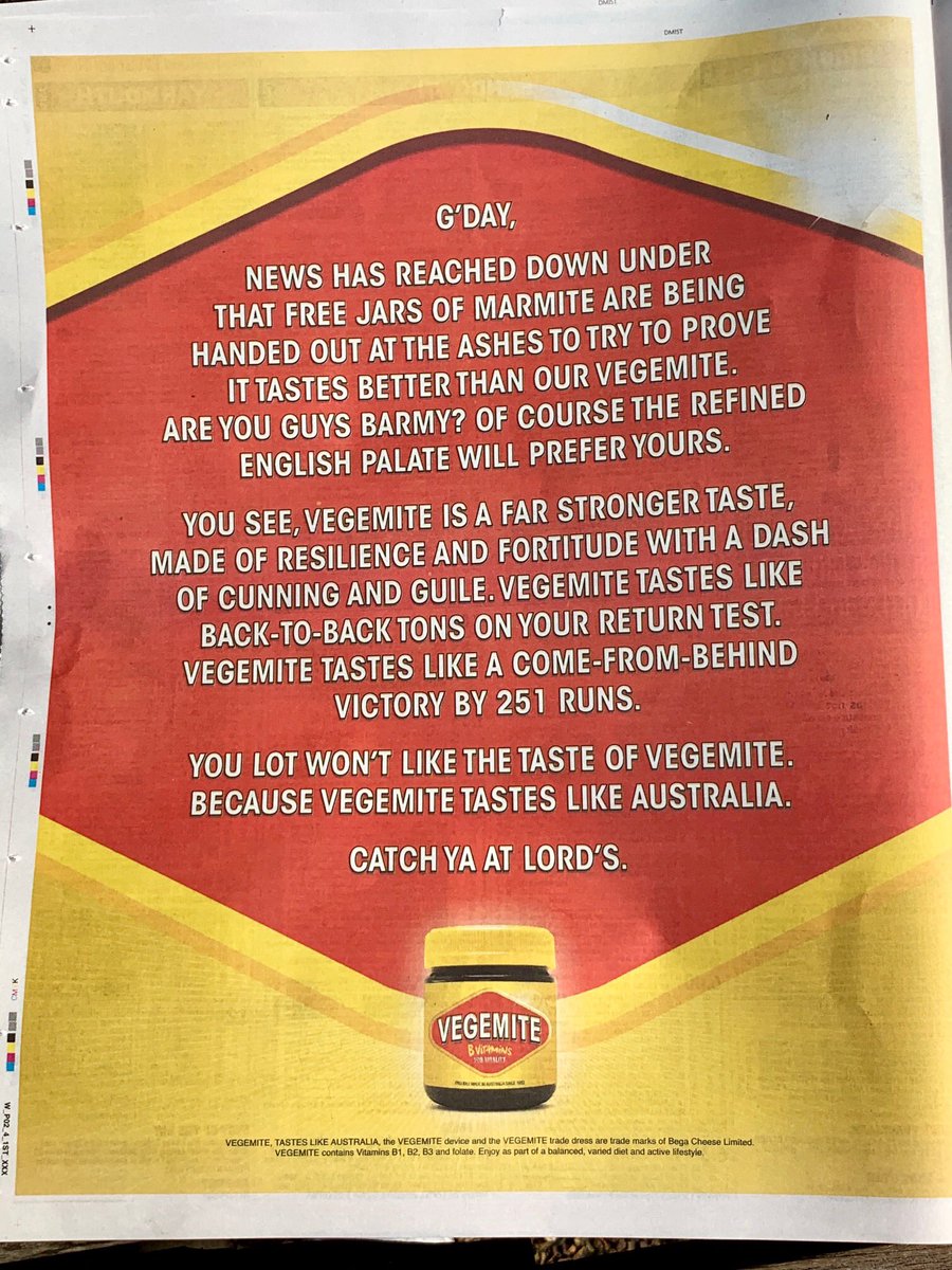 JulesLund's tweet photo. This is brilliant by @Vegemite 

Which #tasteslikeaustralia not @marmite https://t.co/8SEhEDs9oF