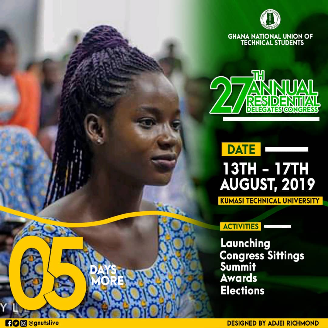 gnutslive's tweet photo. 5days mire to Gnuts Annual Residential Delegate Congress. https://t.co/ygd0YsIOmH
