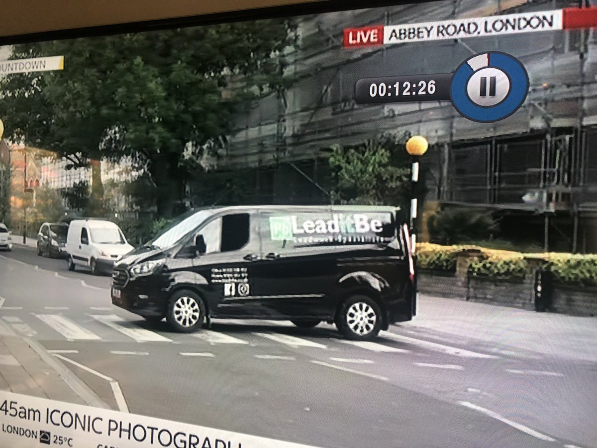 grainne_seoige's tweet photo. Hi @skysarahjane did you notice the business name on the black van earlier!?
Coincidence? π
#sunrise
#abbeyroad
#leaditbe https://t.co/H1DAwRMEZs