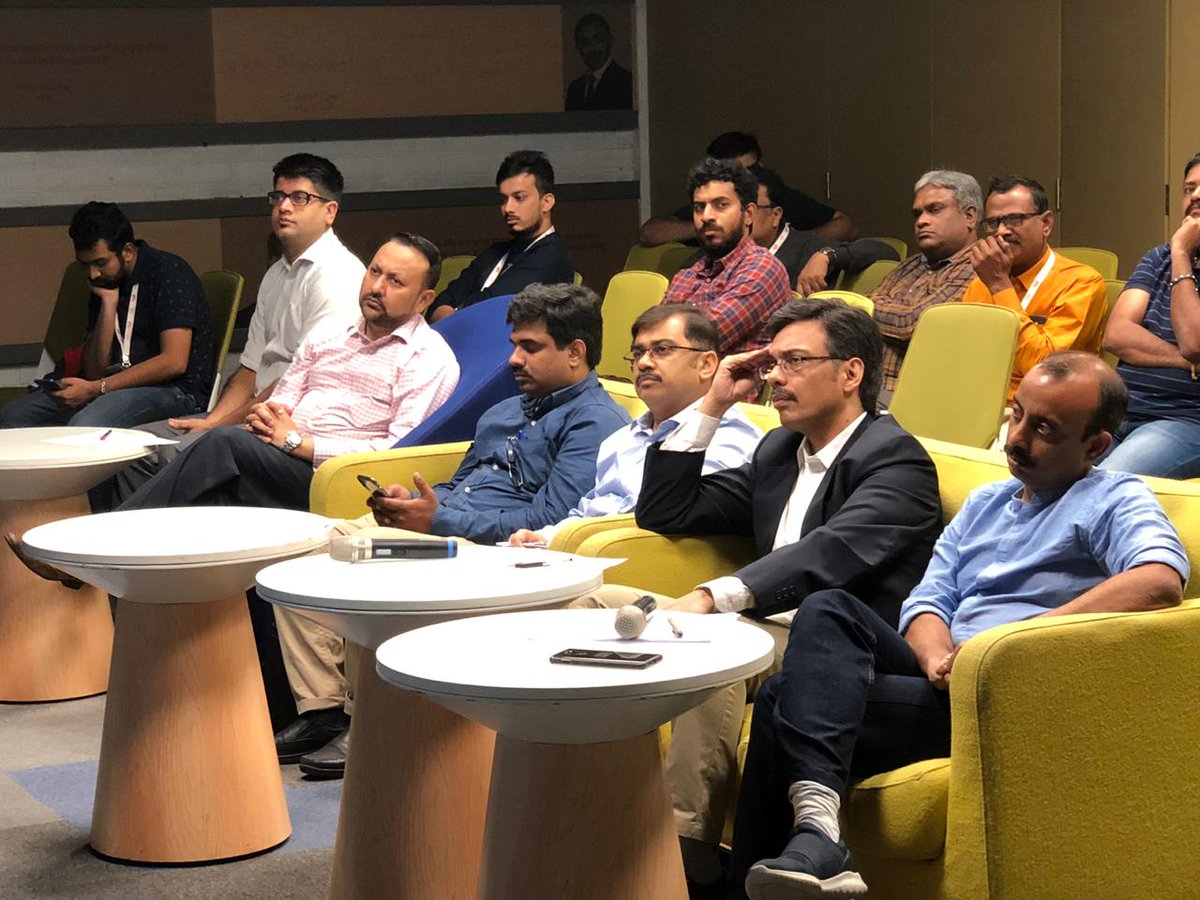 speaks_vikrant's tweet image. @ravignarayan invites its empanelled Mentors @THubHyd for a quarterly catchup. It was great to discuss various initiatives, other than the known #Lab32 #incubation program. 
Few of us also spent time listening to 4 Startup Pitches to review their preparedness &amp;amp;shared our feedback