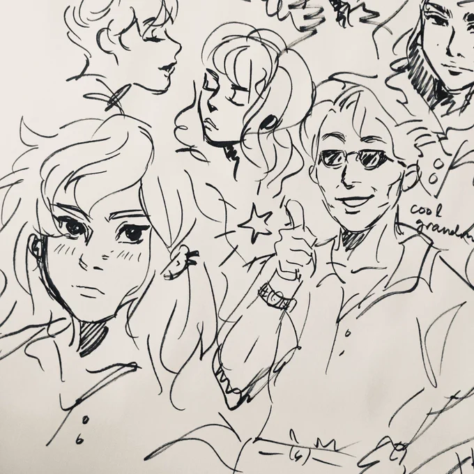 can't sleep. time to post doodles at 2 am 
