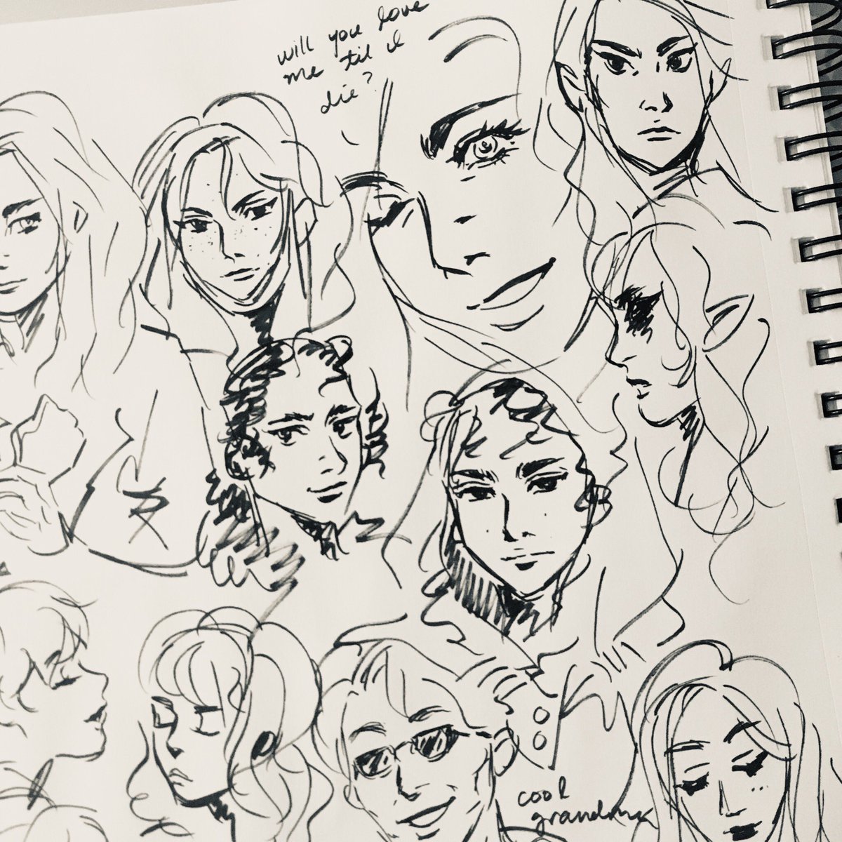 can't sleep. time to post doodles at 2 am 