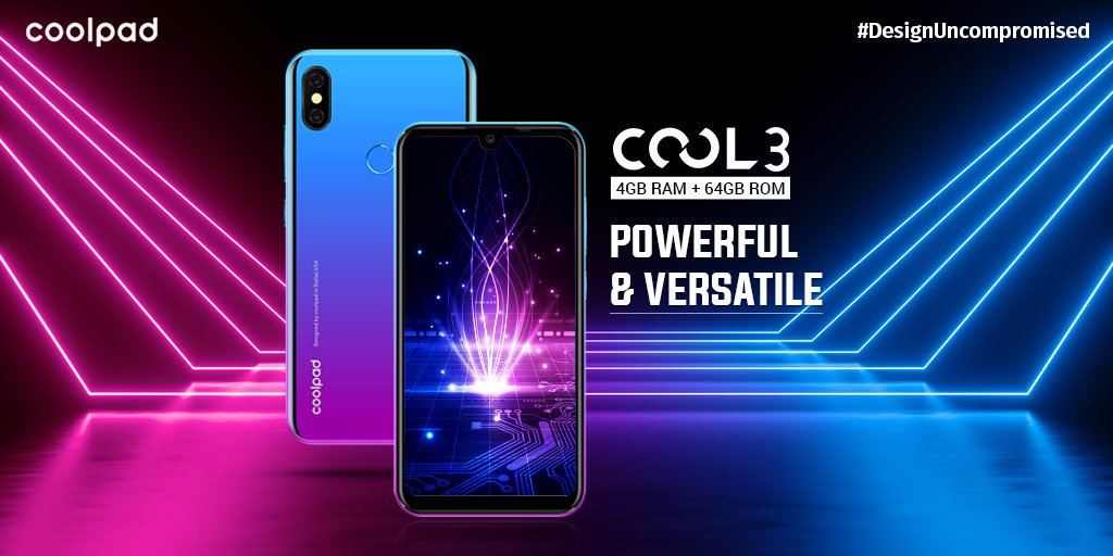CoolpadInd's tweet photo. #DesignUncompromised @7999/-
If you love playing games like PUBG then go for #Cool3 from #CoolpadSmartphones. This device is available with a high end 4GB RAM & Octa Core processor.
Check out now: https://t.co/ixeCJL5HKt https://t.co/l1mThdPk7F