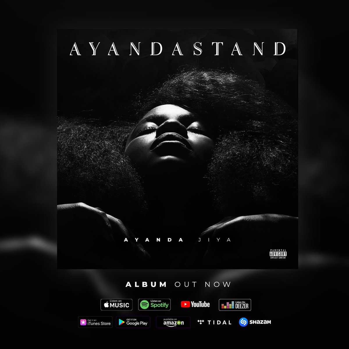 Ayanda_Jiya's tweet photo. It's FINALLY HERE, my debut project 'Ayandastand' is OUT!!!! Album features: @reece_youngking  @TumiMolekane , @iamZIYON and @NaomiParchment 

Get it on every digital platform, PLEASE RT and share the music with the world!! ENJOY 💜💜💜

https://t.co/d6xOGJUlvR https://t.co/oW7MX9s0Qz
