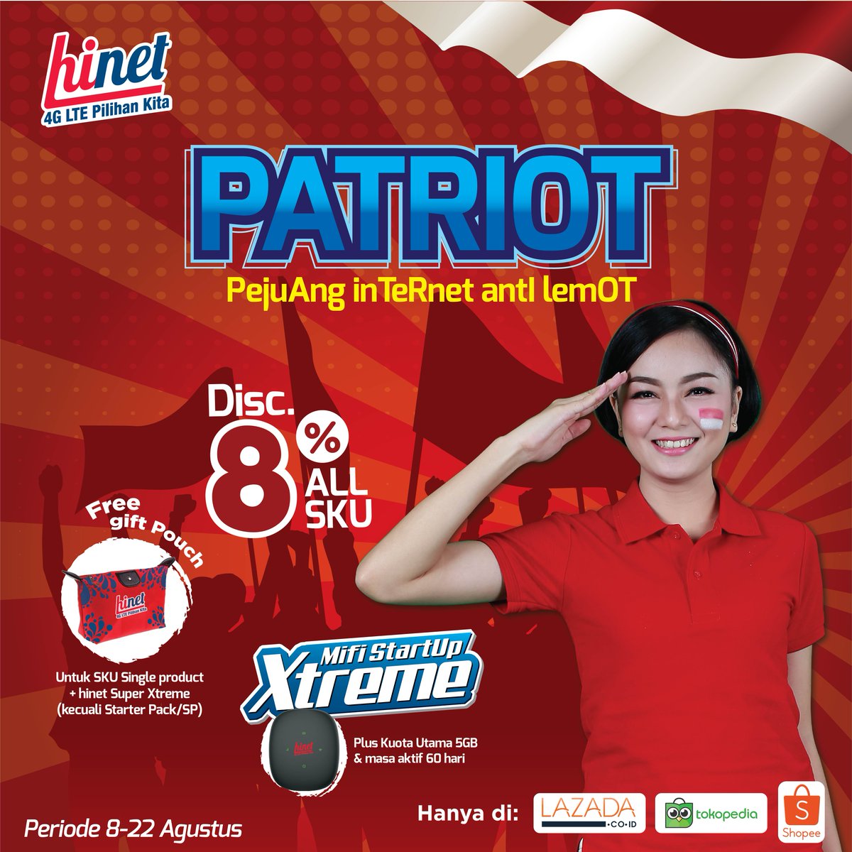 hinet_id's tweet photo. Kalian bisa langsung beli di online store Hinet di Lazada, Shopee dan Tokopedia untuk mendapatkan DISKON up to 8% Plus kuota spesial 35GB untuk 60 hari. 

Cek di : 
Tokopedia : https://t.co/pxQbhwGXRp
Shopee : https://t.co/jwb3zLTBPL
Lazada : https://t.co/pCFJyslvEB https://t.co/g33BJDU7uM