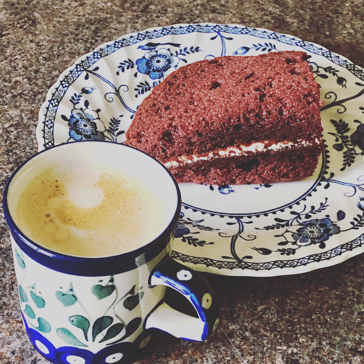 nettyscakes's tweet photo. Starting the day as I mean to go on! #goodmorningbritain #cake cutoffs and good @NespressoUK coffee https://t.co/uv83AgWMQj