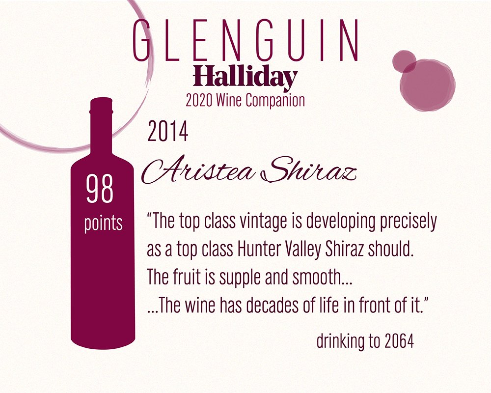 glenguin's tweet photo. We've received a 5 Red Star rating in the 2020 edition of the Halliday Wine Companion, released today.

Our 2014 Aristea Shiraz was awarded 98 points with all three of our 2017 Shiraz wines scoring at least 95 points.

Visit https://t.co/8Bq0zv8mvY to find about more. https://t.co/tkYxLUqTmR