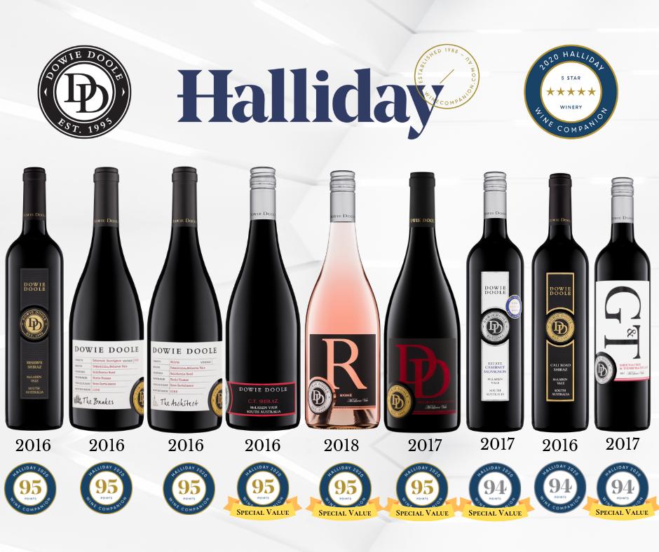 ⭐️⭐️⭐️⭐️⭐️
DOWIE DOOLE maintain there 5* Halliday rating and get 9 wines 94+ in the #2020HallidayCompanion