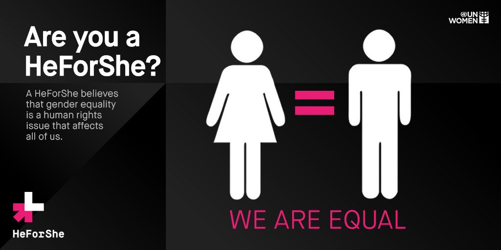 UNinSouthAfrica's tweet photo. Join the @HeForShe movement to advance;
#WomensRights, 
#GenderEquality, 
#EndGBV
#Equalopportunities for boys &amp; girls, and equal treatment throughout our social, economic &amp; political spheres. #WomensMonth #WomensDay #UNYouth https://t.co/aCl2cYD1uG