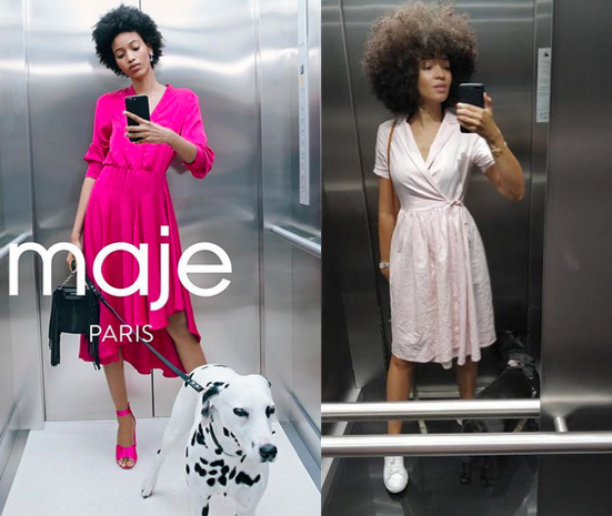 Bonjour @MajeOfficiel, depuis hier, un petit paquet d'abonnées me demandent si "c'est moi dans la dernière campagne #Maje" et si je suis "au courant pour #MajeMyDogAndI"...