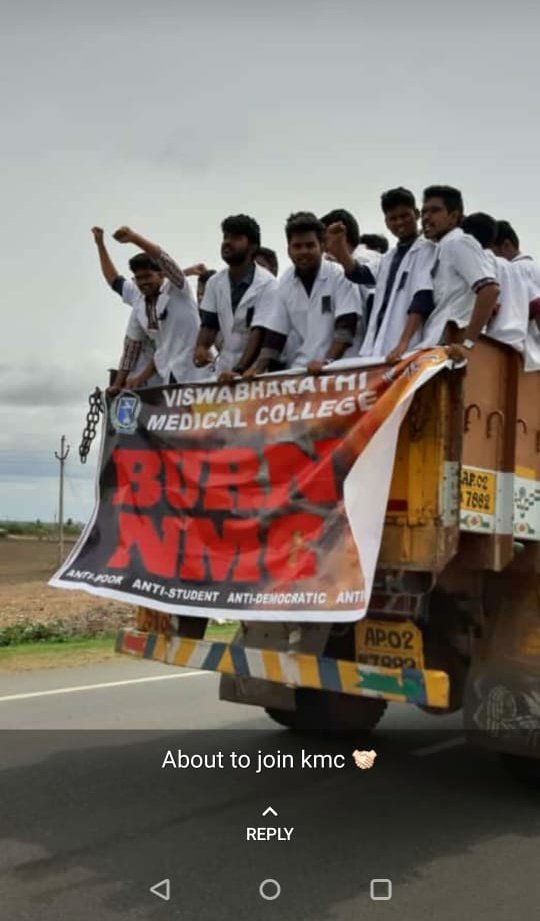 APJUDAKMC1's tweet photo. Standing for a common cause 
Let's echo the voice of our unity 
Thank you guys @vmcknl 
#SayNoToNMCbill 
#HataoNMC https://t.co/ICJPP13tNW