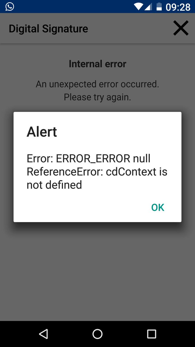 thewatch4you's tweet photo. @BancoSabadell From Google Nexus phone I am repeatedly receiving this error from CAMSAB when receiving my security code for transfers. This is a known issue? How do I get past it? https://t.co/IQtDrmbtxz