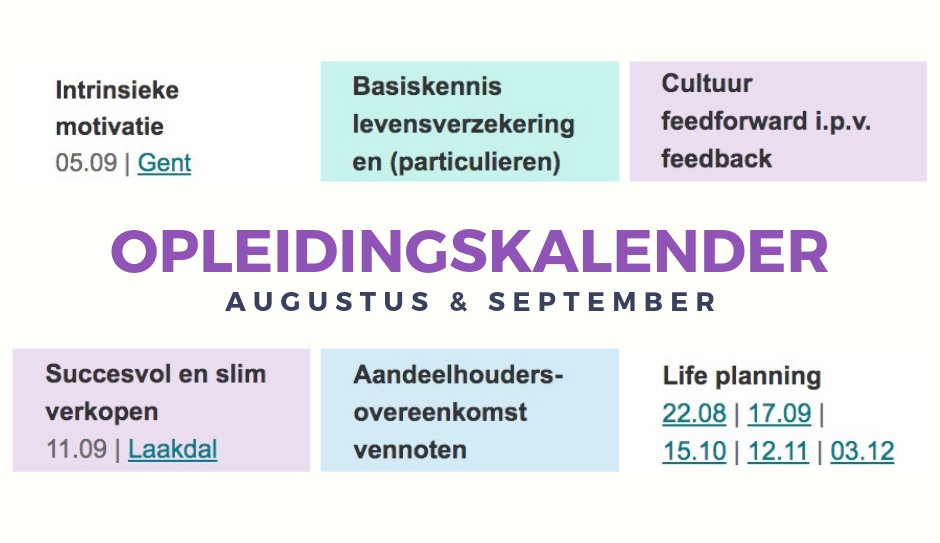 Benieuwd naar welke #opleidingen je in augustus en september kan volgen bij <a href="/Edfinvzw/">Edfin</a>? Ontdek ze via bit.ly/2KMdq0b #bank #verzekeringen
