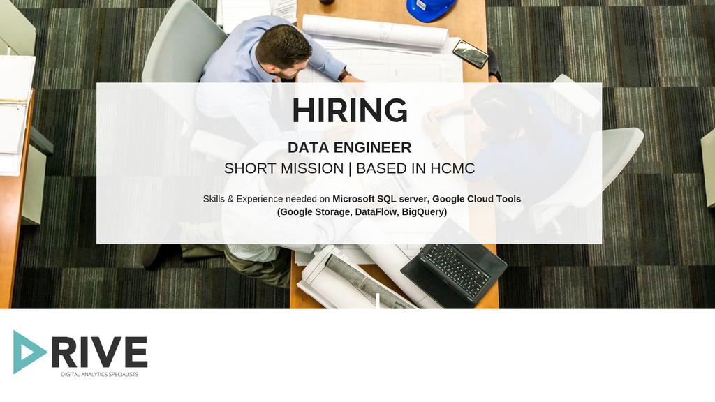 drive_agency's tweet photo. 🔥🔥🔥Hiring!

Drive is looking for:
- a data engineer (experience working with Google cloud tools and SQL)

🎯For more info, please send email to ttran@drive-agency.com or call Tram(Ms.) at 079 454 8253.
📣📣Share this to your friends, coworkers, and classmates. :) https://t.co/IqwaytmxCF