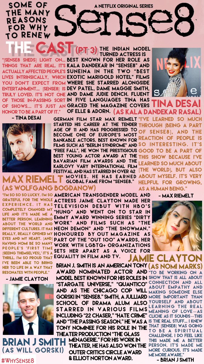  #WhySense8 - The Cast (pt 3) |  @Sense8  @Netflix 