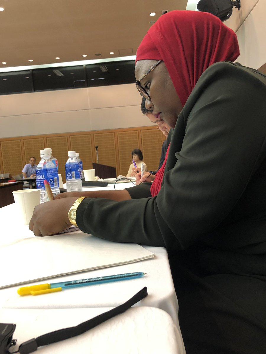 prof_dolan's tweet photo. With 2 former @refugeelawproj staff @kalyango_sebba and @unwomenuganda’s Yusrah Nagujja on an @jica_direct_en panel in Tokyo https://t.co/46sLOSGS7S